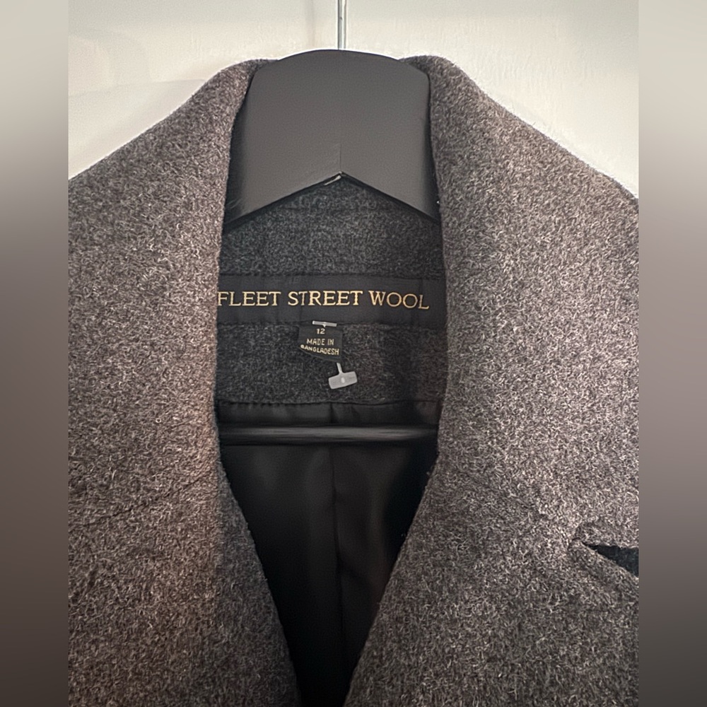 Fleet Street Wool vintage 80% wool coat size UK 12/ US 8 in excellent condition